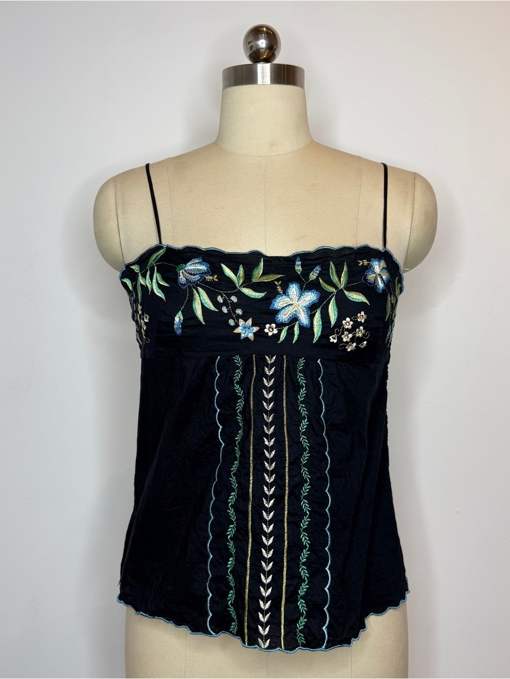 BCBG black floral cami